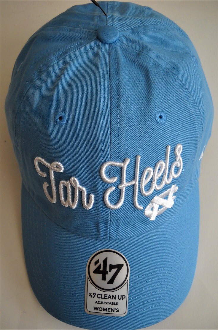 CAROLINA WOMEN'S ADJUSTABLE LOW-PROFILE CAP HAT W/ TAR HEELS SCRIPT, NC  LOG0