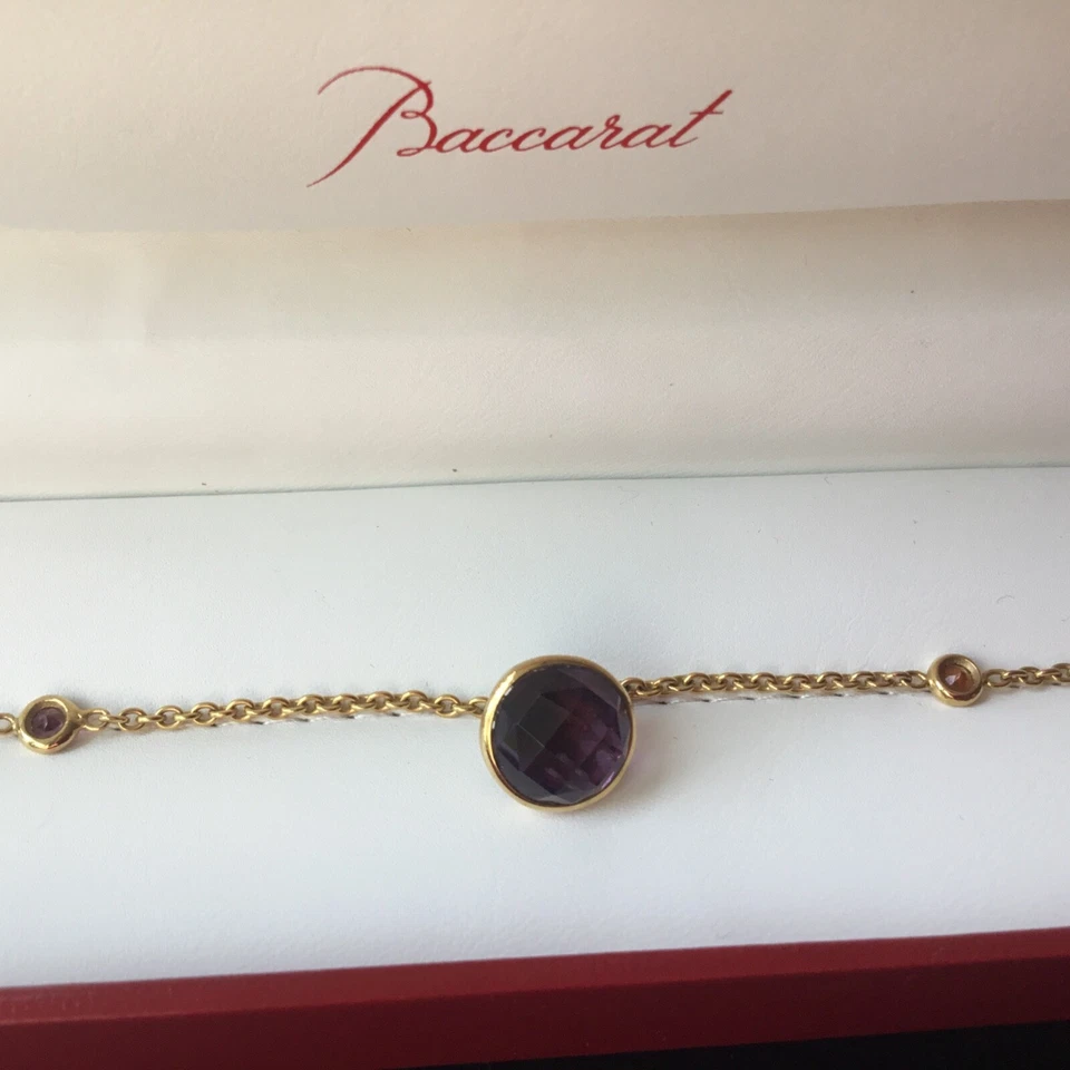 Браслет баккара с кристаллом аметиста, оригинальная коробка и сертификаты, ограниченное издание! - Изображение 3 из 4