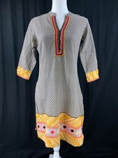 Soch L Indian Kurtis Tunic Sequin Dress High Slit Midi