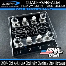 4 Spot ANL Aluminum Fuse Block - Steve Meade QUAD Power Distribution Block