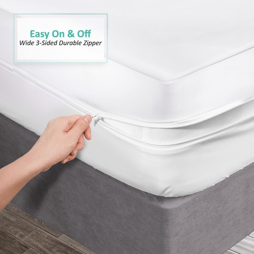 BM Premium 100% Waterproof Fabric Zippered Mattress Protector Cover Encasement - 第 3/6 張圖片