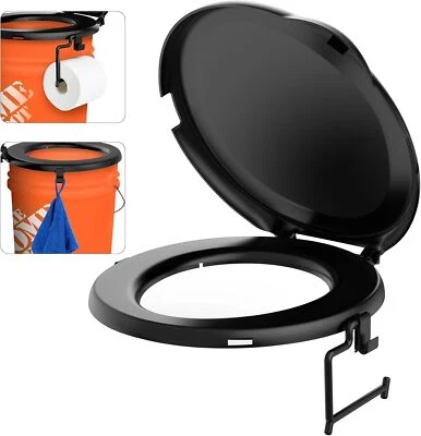 PAHTTO Portable Toilet Seat for 5 Gal Buckets, Camping Toilet Seat with Lid for Outdoor