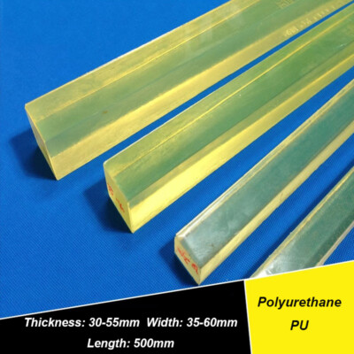 30~55mm Solid PU Rods Sticks Polyurethane Square Elastic Bar Yellow ...