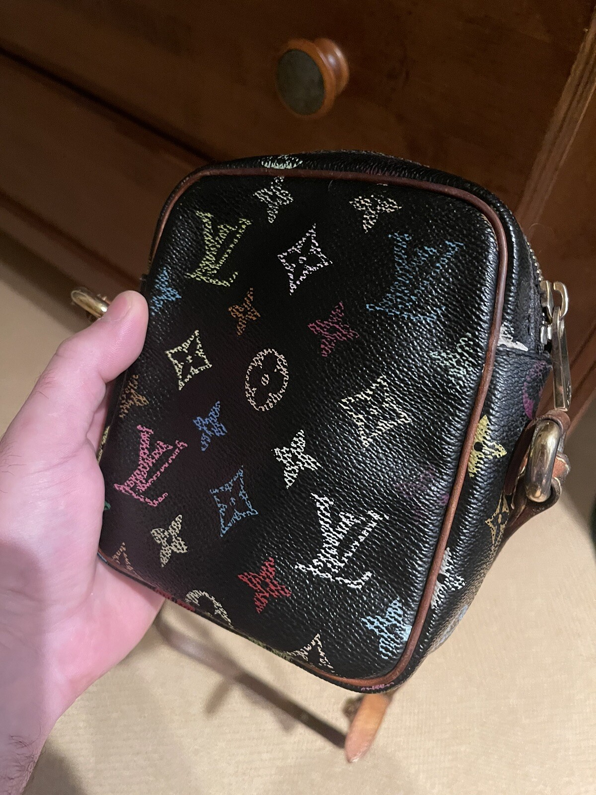Used AUTHENTIC LOUIS VUITTON Rift Shoulder Bag Purse MultiColor 