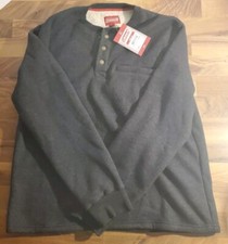 Coleman XL Sherpa Lined Shirt Waffle Henley Front Welt Pocket New With Tags