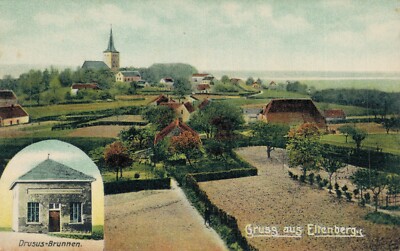 Germany Gruss aus Eltenberg Drusus Brunnen Vintage Postcard B69