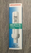 Sylvania 20782 Dulux D Compact Fluorescent Bulb 13W,Soft White