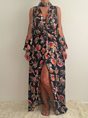 sexy floral maxi dress