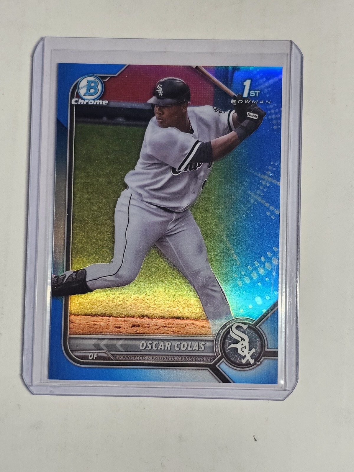 Oscar Colas 2022 Bowman Chrome Blue Refractor /150 BCP-152 WHITE SOX