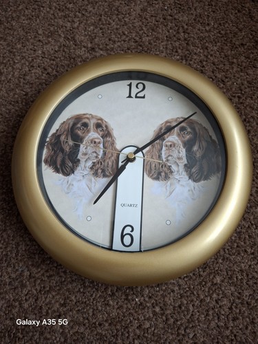 Battery Wall Clock With Springer Spaniels Design
