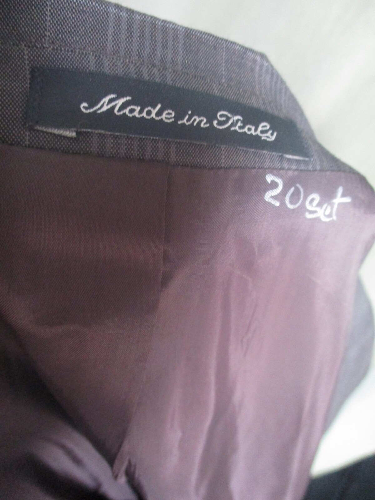 Faconnable EUC brown gray plaid recent modern two… - image 3