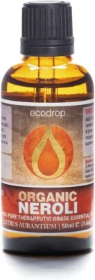 ECODROP Neroli Essential Oil Organic Pure Natural Therapeutic Aromatherapy Diffuser Oils