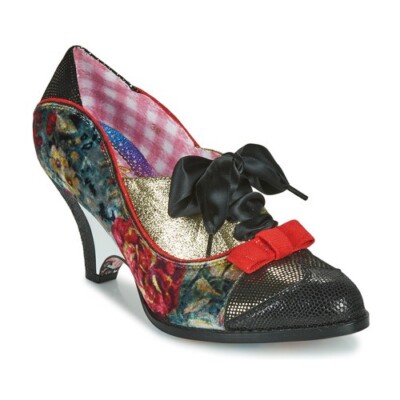 Irregular Choice Heels Force Of Beauty Black Red Lace Up Women's