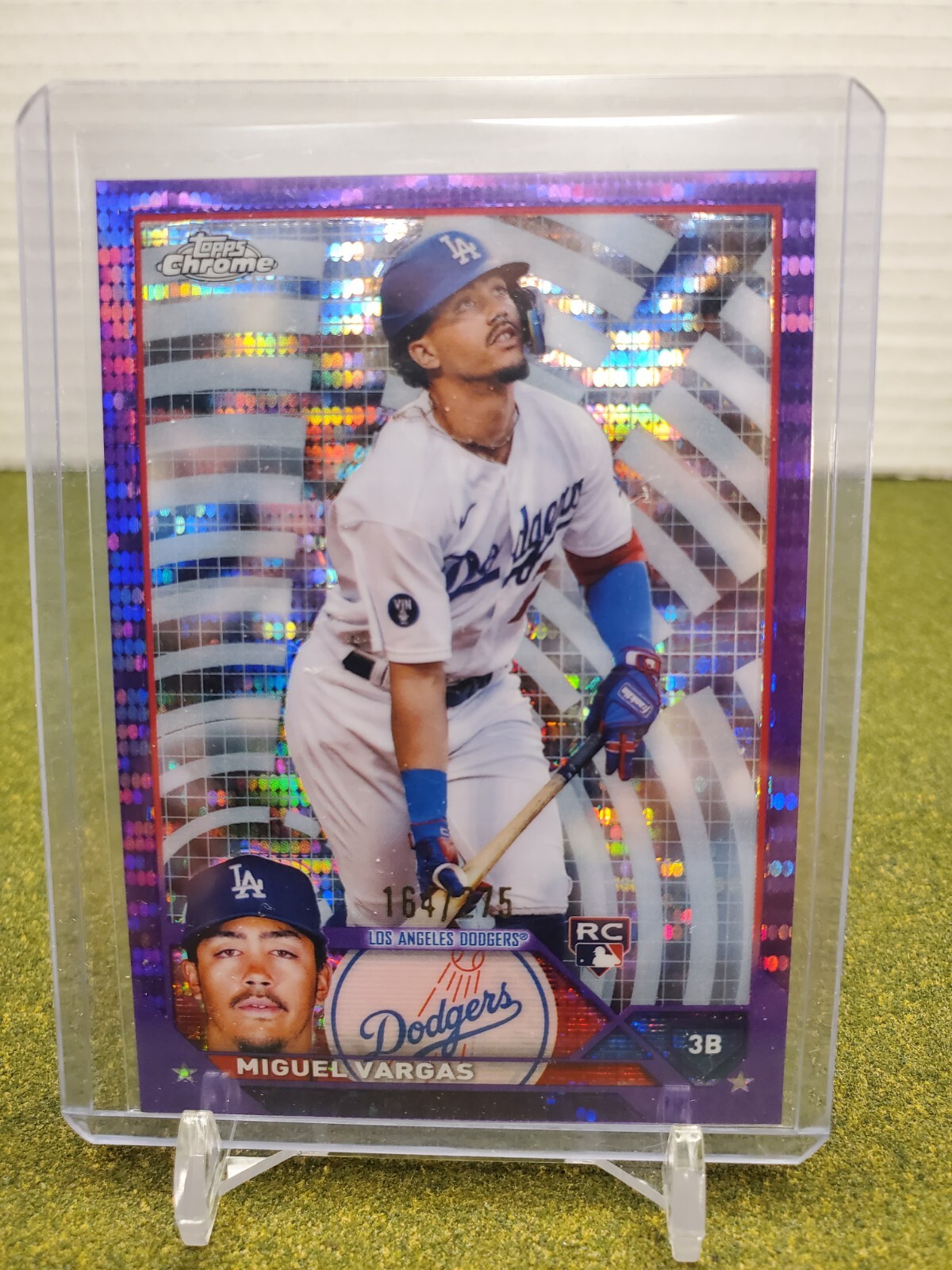 2023 Topps Chrome Miguel Vargas RC #161 Purple Sonar Ref #’d/275 Dodgers