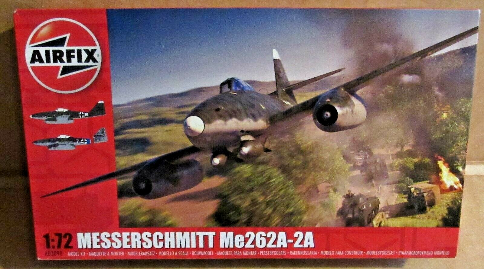 AIRFIX MESSERSCHMITT ME262A-2A 1:72 SCALE MODEL KIT WW2 GERMAN JET STRIKE BOMBER