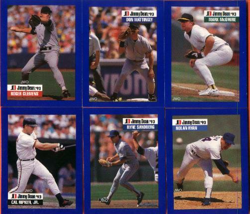 1 CARD 1993 JIMMY DEAN OVERSIZE PROMO CARD - BARRY LARKIN REDS HOF - #DL_#2L