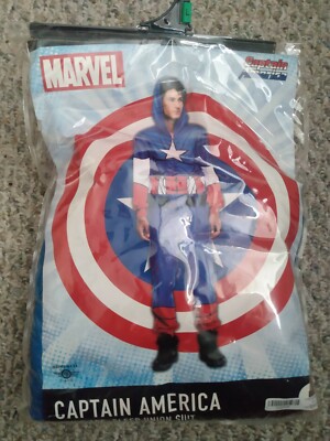 Captain America One Piece Union Suit HALF OFF Mens Large