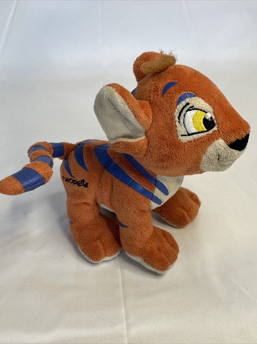 Kougra Orange Blue Stripes - 2008 Neopets Plush Tiger 6