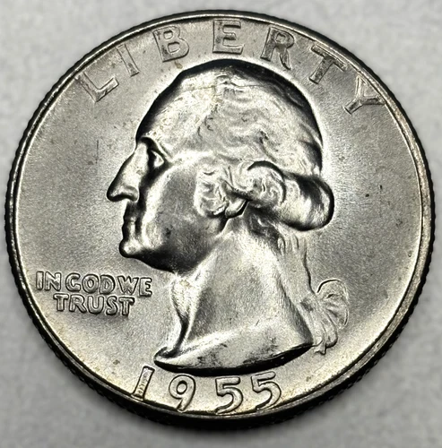 1955-P Choice BU Uncirculated Washington Silver Quarter - 1410