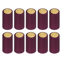 100 StüCk Pvc-Schrumpfkapseln FüR Wein,Schrumpffolie,30 X 60Mm,Violett