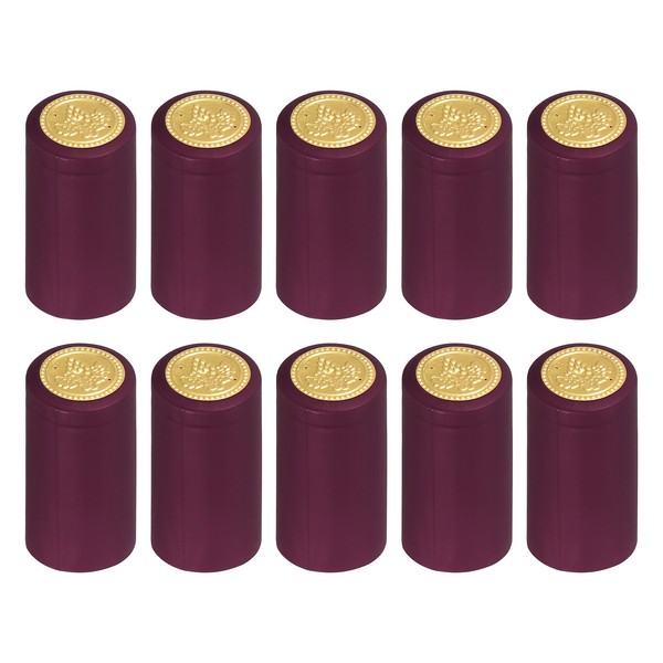 100 StüCk Pvc-Schrumpfkapseln FüR Wein,Schrumpffolie,30 X 60Mm,Violett-image