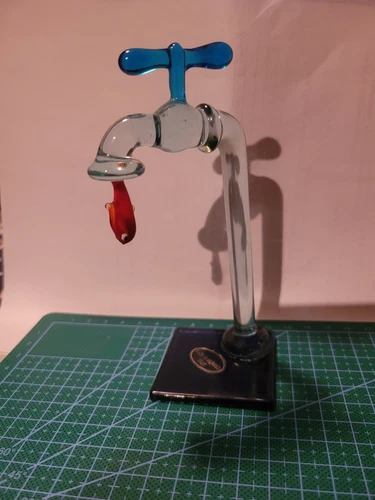 Vintage Murano Glass Figurine Fish And Faucet