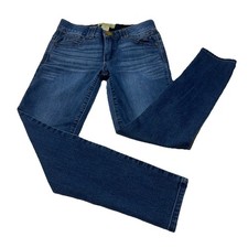 Democracy Ab Technology Women  s Size 2 Mid Rise Skinny Stretch Dark Blue Jeans