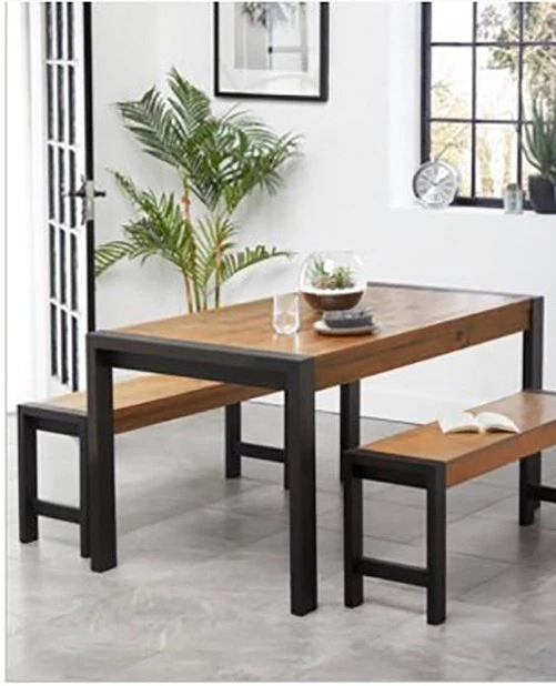 NEXT HOME Hudson dining table and bench set - Image 2 of 4