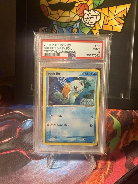 2006 Pokemon Squirtle 63/100 EX Crystal Guardians Reverse Holo PSA 9