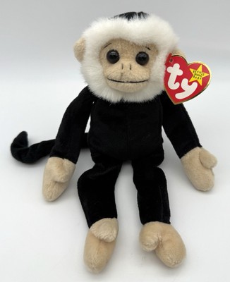 Ty Beanie Babies  Mooch  the Black & White Gibbon Monkey 1998