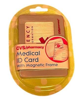 CVS Medical ID Card With Magnetic Frame For Emergency Information