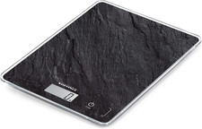 Soehnle Page Compact 300 Slate, Digitale Küchenwaage Mit Schiefermuster, Gewicht