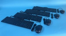 LOT OF 4 HP HSA-C001K/ TPA-P001M KEYBOARD AND MOUSE: usb, black 010-8985419