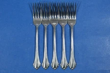 5 x Oneida Bancroft Stainless Dinner Forks 7 3/8"