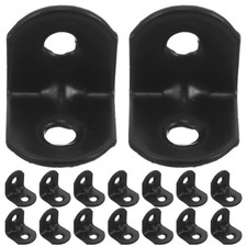 100Pcs Reusable Black Metal Angle Bracket Connectors for Furniture Shelving
