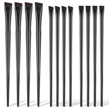 12 Pack Angled Eyeliner Brush Set Eyebrow Brushes, Flat Eyebrow Tint Brush,