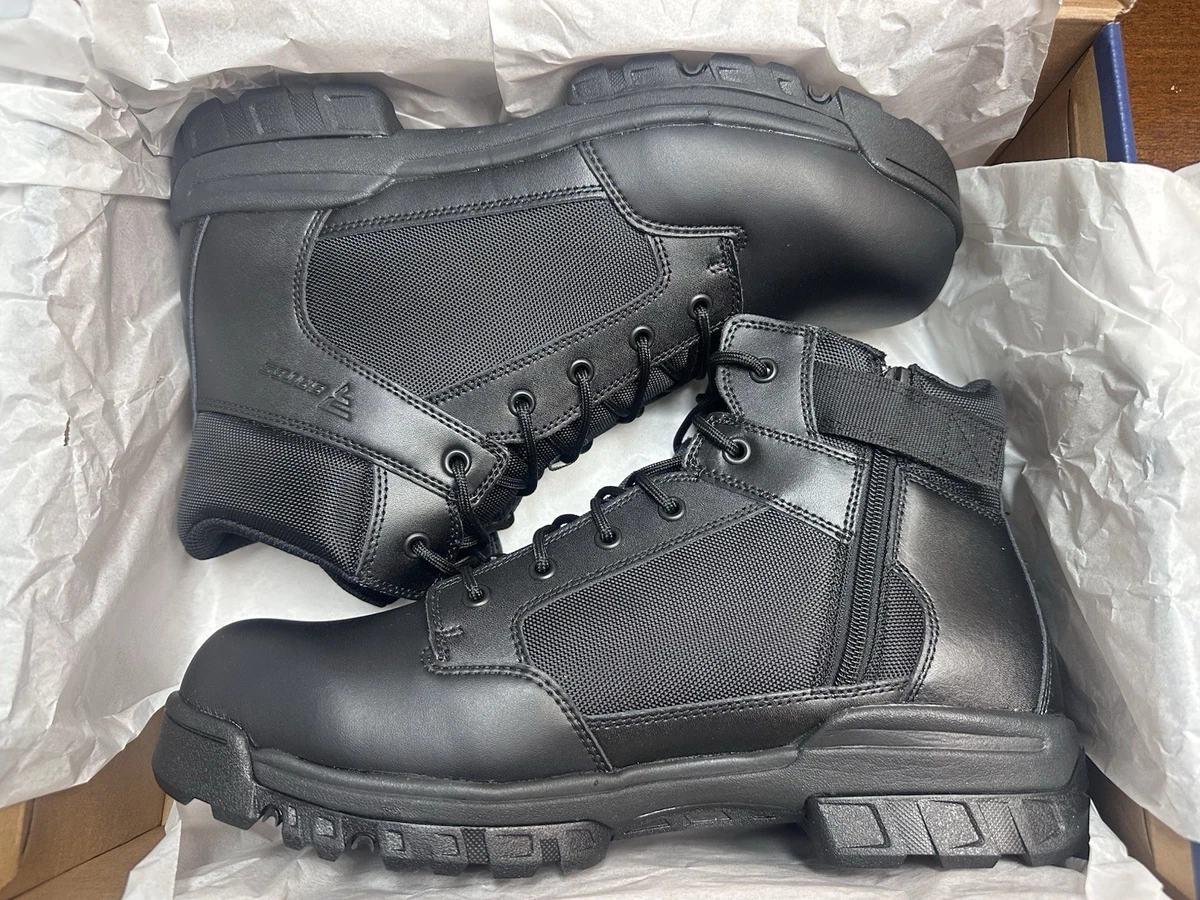 Zip Leather Upper Black Boots for Men for sale | eBay
