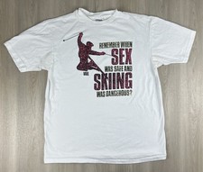 Vintage Sex and Skiing Vail Graphic T Shirt Single Stitch Beefy-T Made in USA XL