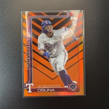2025 Topps Update Orange/Black Foil Alejandro Osuna RC Texas Rangers #US10