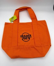 Trader Joe’s Reusable Canvas Tote Bag – Orange & Black – Limited Edition – New