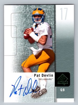 Pat Devlin 2011 SP Authentic Rookie Auto #19 Delaware Fightin' Blue Hens