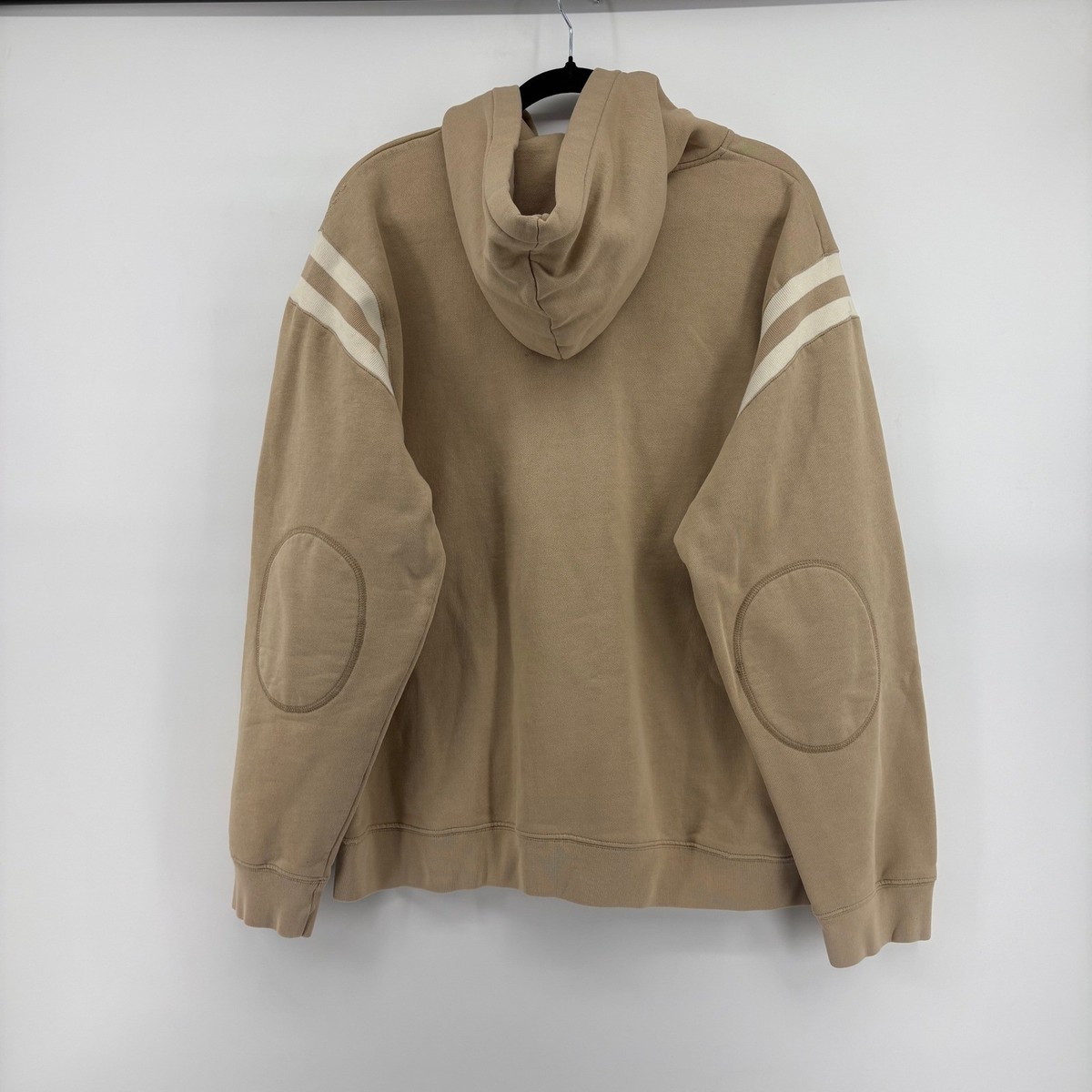 Vintage Stussy Sport Zip Hoodie Tan XL - Embroidered Varsity Knit 