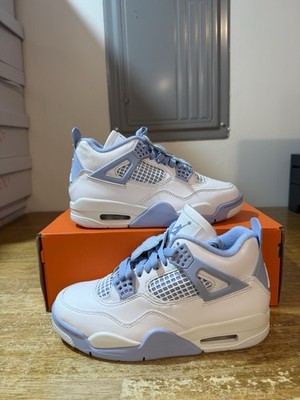 Womens Size 6.5-Nike Air Jordan 4 White/Aluminum-Blue Tint HV0823