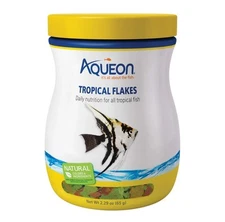 Aqueon Tropical Flakes 2.29 oz Daily Nutrition for all Tropical Fish