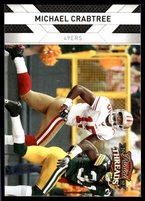 Michael Crabtree 2010 Panini Threads #127 49ers NFL READ FREE SHIP AutographDen