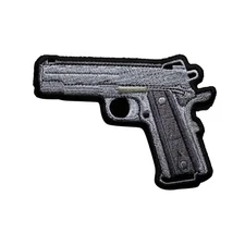 9MM Hand Gun Pistol Embroidered Iron On Patch - 120-N