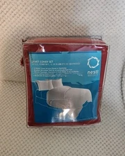 Duvet Cover 3pc Set King & California King in Burgundy Nestl NEW