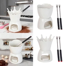 Chocolate Fondue Pot Broth Butter Heater Snack Birthday Dinner Wax Melt Pot