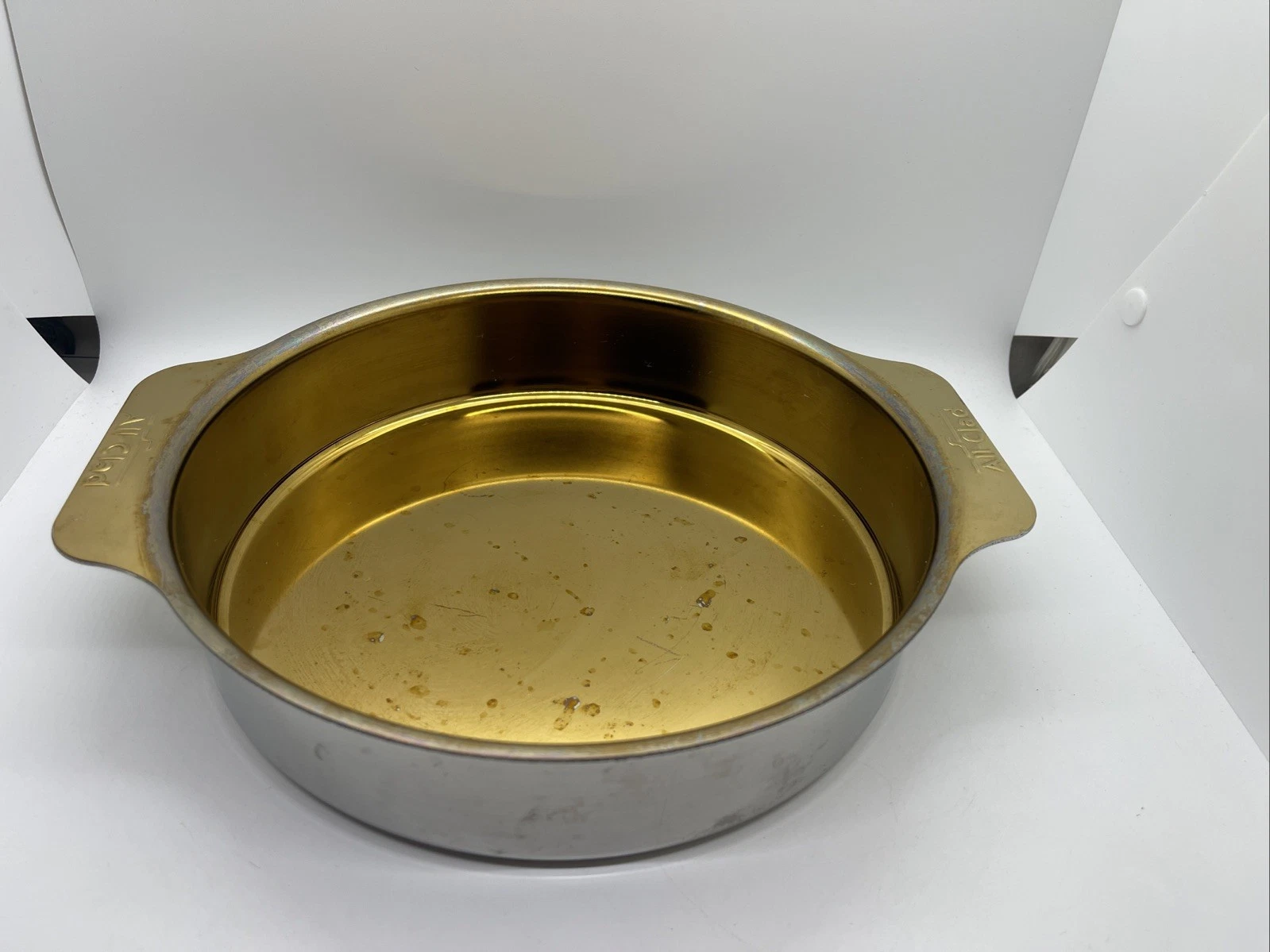 ALL CLAD Gold Standard Stainless Cake Baking Pan Casserole Pie Dish Tray 9x2"