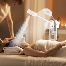 Facial Steamer w/ 3X Magnifying Lamp, Esthetician Steamer Professional Face Spa